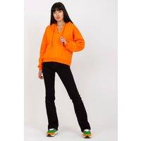 Love Lace Women's Hooded V Neck Long Sleeve Sweatshirt Ties in Orange | Size: Large/XL