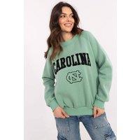 Love Lace Women's Cotton Casual Logo Patch Embroidered Sweatshirt in Green