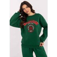 Love Lace Women's Casual Cotton Polyester Insulated Sweatshirt in Green