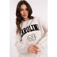 Love Lace Women's Everyday Cotton Crew Sweatshirt with Patch in Beige