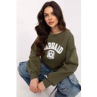Love Lace Women's Cotton Blend Insulated Casual Sweatshirt in Green