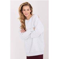Love Lace Women's Soft Cotton Round Neck Casual Sweatshirt in Grey