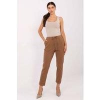 Love Lace Women's Casual High Waisted Tapered Trouser in Brown