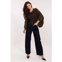 Love Lace Women's Ribbed Cotton Elastane Long Sleeve Blouse in Brown