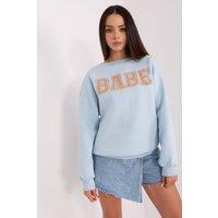 Love Lace Women's Cotton Polyester Overhead Slogan Sweatshirt in Blue