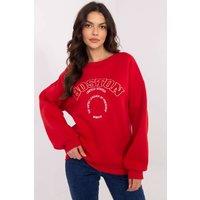 Love Lace Women's Cotton Polyester Casual Insulated Sweatshirt in Red