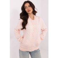 Love Lace Women's Cotton Polyester Bomber Jacket with Patches in Pink