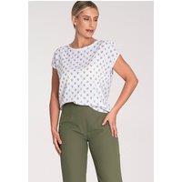 Love Lace Women's Simple Short Sleeve Blouse Round Neck Back Clasp | Size: XL