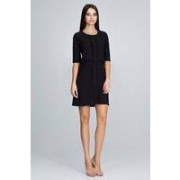 Love Lace Women's Elegant Ruffle Wrap Cocktail Dress in Black | Size: Small