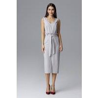 Love Lace Women's Fitted Sleeveless Cocktail Dress Waist Split in Grey | Size: XL