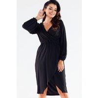 Love Lace Women's Feminine Long Sleeve Cocktail Dress in Poland in Black | Size: Small