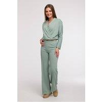 Love Lace Women's Wide Leg Sweatpants Tracksuit Trousers Style 211510 in Green | Size: Medium