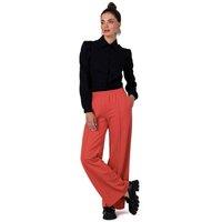 Love Lace Women's Soft Cotton Sweatshirt Wide Leg Trousers in Orange | Size: Medium