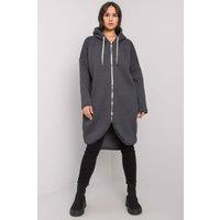 Love Lace Women's Hooded Zip Sweatshirt with Side Pockets in Grey | Size: S/M