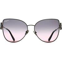 Salvatore Ferragamo Women's Cat Eye Rose Gold Grey Rose Gradient SF296SR