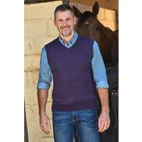 WoolOvers Men's Cashmere & Merino Slipover in Purple | Size: Small