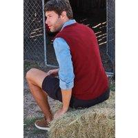 WoolOvers Men's Cashmere & Merino Slipover in Red | Size: XL