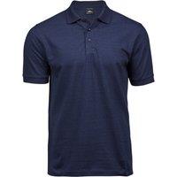 TEE JAYS Men's Luxury Stretch Short Sleeve Polo Shirt in Mid Blue | Size: Large
