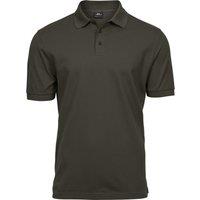 TEE JAYS Men's Luxury Stretch Short Sleeve Polo Shirt in Mid Grey | Size: Small