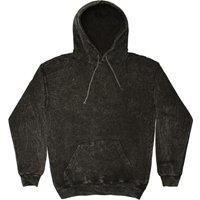 Colortone Men's Rainbow Tie Dye Pullover Hoodie in Black | Size: XL