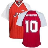 Arsenal FC Men's Mens Retro 1988 Home Football Shirt Your Name in Red | Size: 2XL