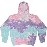Colortone Men's Rainbow Tie Dye Pullover Hoodie | Size: Small