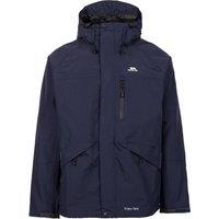 Trespass Men's Corvo Hooded Full Zip Waterproof Jacket Coat in Navy | Size: 2XS