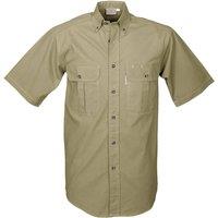 TAG Safari Men's Safari Shirt for Men - S/Sleeve in Khaki | Size: Large