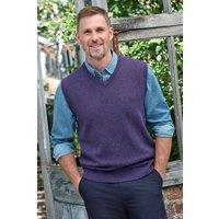WoolOvers Men's 100% Wool Slipover in Purple | Size: 2XL