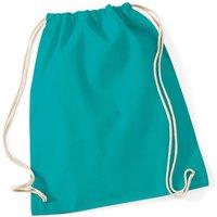 Westford Mill Men's Cotton Gymsac Bag - 12 Litres in Emerald