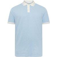 BadRhino Men's Tipped Polo Shirt in Light Blue | Size: 5-6XL