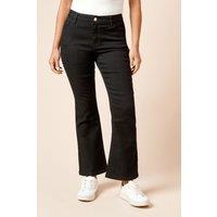 Dorothy Perkins Women's Petite Comfort Stretch Bootcut Jeans in Black | Size: 10