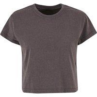Build Your Brand Women's Vintage Cropped T-Shirt in Dark Grey | Size: Small