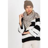 Love Lace Women's Warm Knitted Scarf Shawl with Soft Texture & Versatile Style in Beige