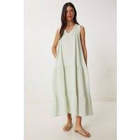 Happiness Istanbul Women's Frilly V-Neck Midi Dress in Mint | Size: XL