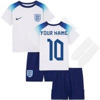 England 2022 2023 Home Little Mini Kit (Infant) Your Name in White | Size: 6-9 m