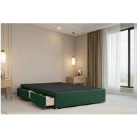 Nexus Mattresses Ltd Velar Plush Divan Bed Base With 4 Drawers in Emerald | Size: King