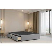 Nexus Mattresses Ltd Velar Plush Divan Bed Base With 4 Drawers in Silver | Size: King