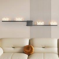 NIVOR 4 Light LED Matte Black Flush Mounted Sconce Wall Lamp