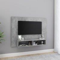 Berkfield Home Wall TV Cabinet Concrete Grey 120x23.5x90 cm Engineered Wood