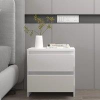 Berkfield Home Bedside Cabinet White 45x34.5x44.5 cm Engineered Wood