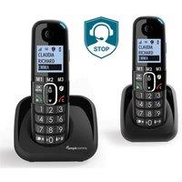 Swissvoice Big Button & Amplified Portable Dect Phones - Two Pack in Black
