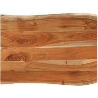 Berkfield Home Table Top 70x60x3.8 cm Rectangular Solid Wood Acacia Live Edge in Brown