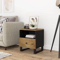 Berkfield Home Bedside Cabinet Solid Wood Mango&Engineered Wood in Brown