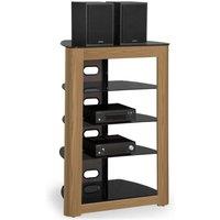 Centurion Supports ZINNIA 5-Shelf Flat Screen TV/Hi-Fi/AV Rack Glass Multimedia Stand