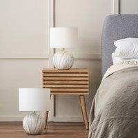 Ruma Set of 2 Viejo Grey Stone Effect Ceramic Table Lamp