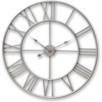 Love Lace Large Silver Skeleton Wall Clock