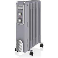 Swan Retro 9 Finned Oil Filled Radiator 2000W in Grey