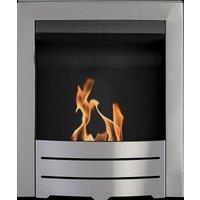 Adam Fires & Fireplaces Colorado Bio Ethanol Fire in Brushed Steel in Silver
