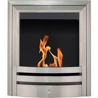 Acantha Fires & Fireplaces Vela Bio Ethanol Fire in Brushed Steel in Grey
